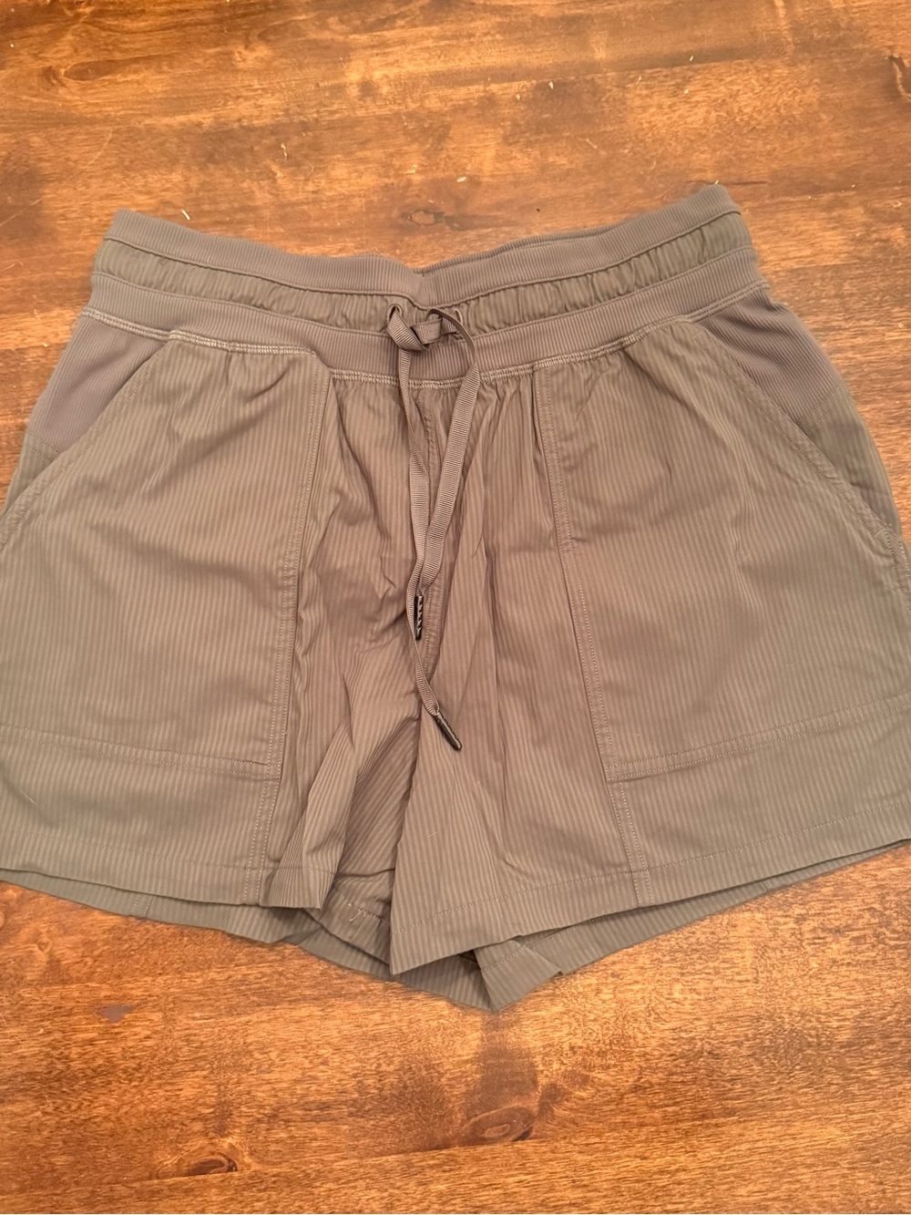 lululemon athletica Olive Ribbed Drawstring Athletic Shorts